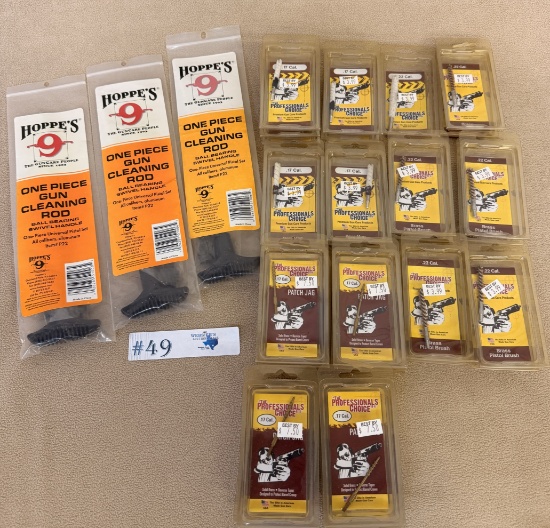 LARGE LOT OF NEW GUN CLEANING SUPPLIES