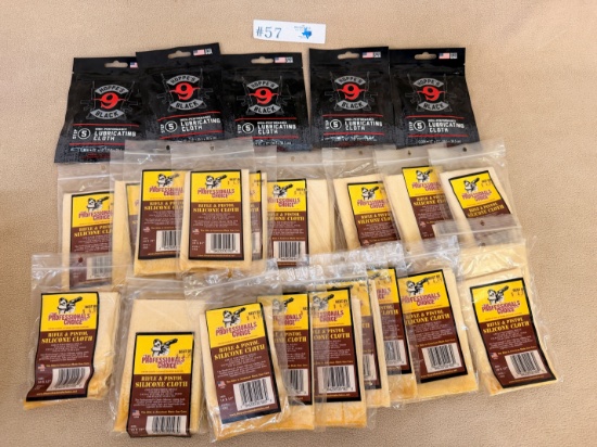 LARGE LOT OF GUN CLEANING & LUBRICATING CLOTHS