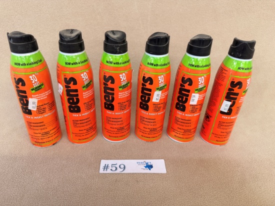 (6) CANS OF BEN'S TICK & INSECT REPELLENT