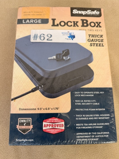 NEW SNAP-SAFE LARGE LOCK BOX