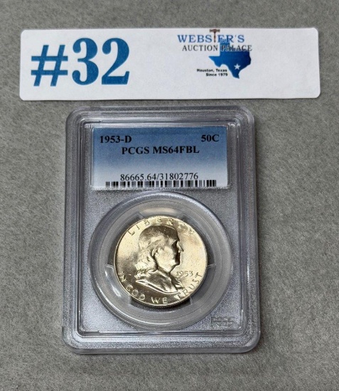 1953-D PCGS GRADED LIBERTY HALF-DOLLAR