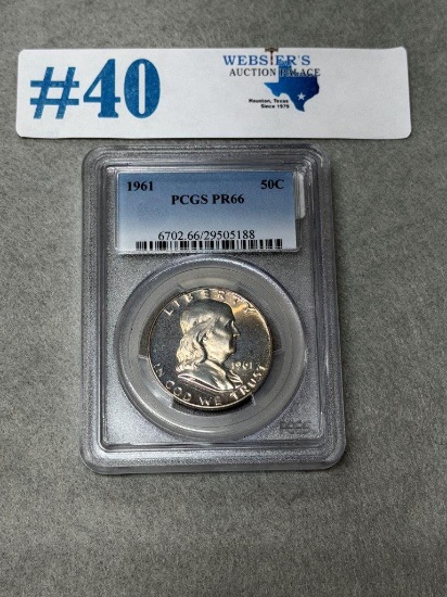 1961 PCGS GRADED PR66 LIBERTY HALF-DOLLAR