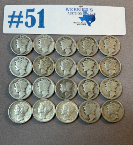 (20) SILVER DIMES