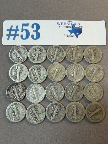 (20) SILVER DIMES