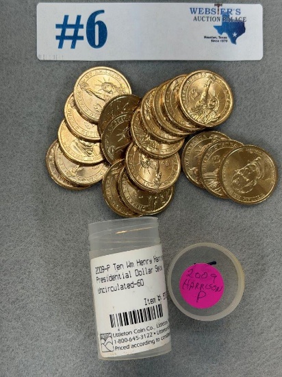 (20) 2009 PRESIDENTIAL WILLIAM HENRY HARRISON $1 COINS