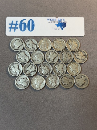 (20) SILVER DIMES