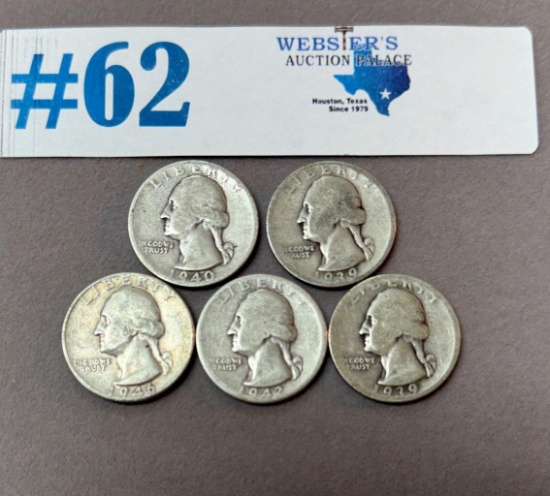 (5) SILVER QUARTERS
