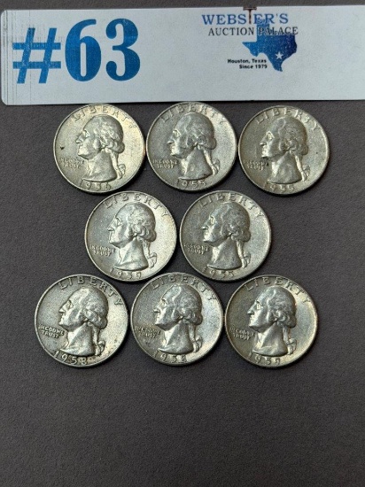 (8) SILVER QUARTERS