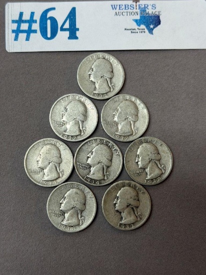 (8) SILVER QUARTERS