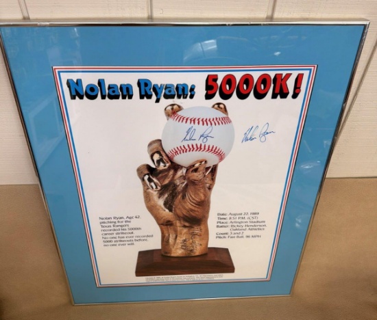 FRAMED NOLAN RYAN: 5000 STRIKEOUTS  SIGNED POSTER