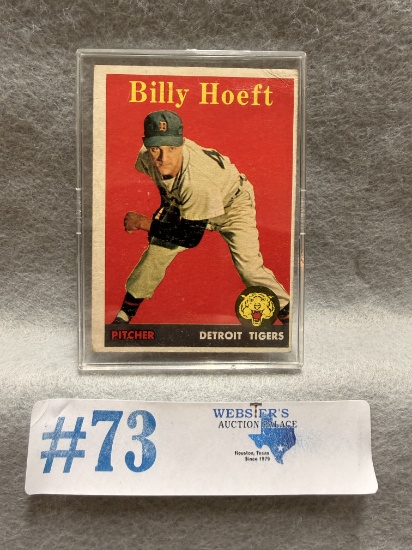 1958 TOPPS #13 BILLY HOEFT *RARE* YELLOW LETTERING