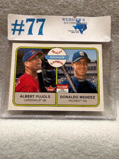 2001 FLEER ALBERT PUJOLS/DONALDO MENDEZ ROOKIES 472/1500 LIMITED CARDS