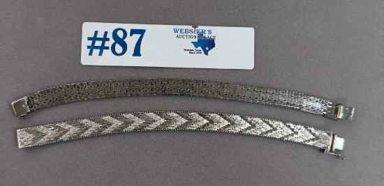 (2) STERLING SILVER BRACELETS