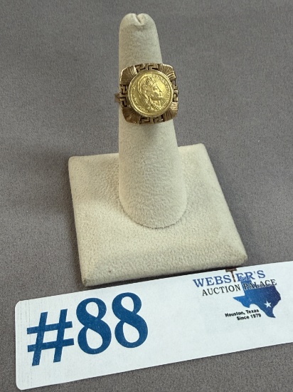 14K RING W/ COIN