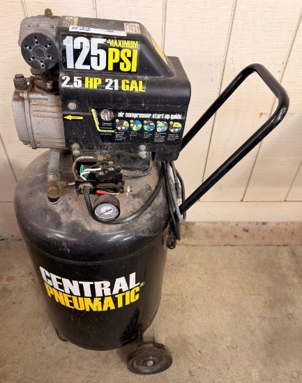 CENTRAL PNEUMATIC 21 GALLON AIR COMPRESSOR