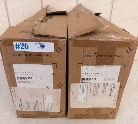 (2) GENERATION LIGHTING BATH 3-LIGHT WALL FIXTURE