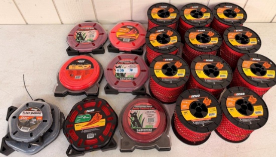 LARGE LOT OF NEW TRIMMER LINE ECHO & GRASS SAMURAI