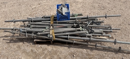 LARGE LOT OF SCAFFOLDING POLES
