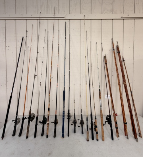 LARGE LOT OF FISHING POLES
