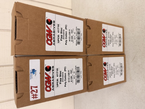 (4) BOXES OF 4.5" GRINDING/SANDING DISKS