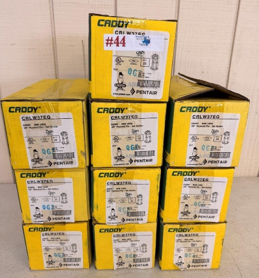 (10) BOXES OF CADDY 3/8" PLYWOOD PRE-SET ANCHORS