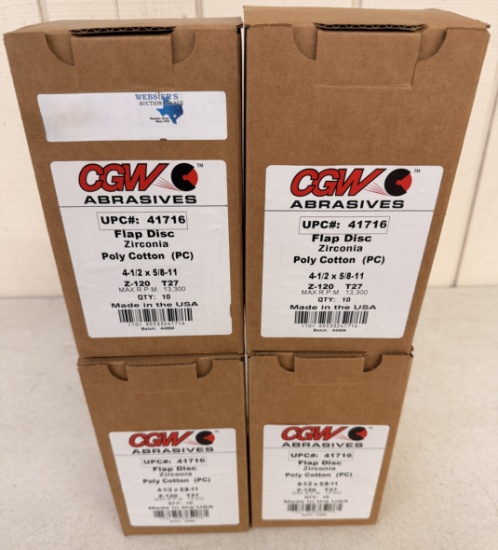(4) BOXES OF 4.5" GRINDING/SANDING DISKS
