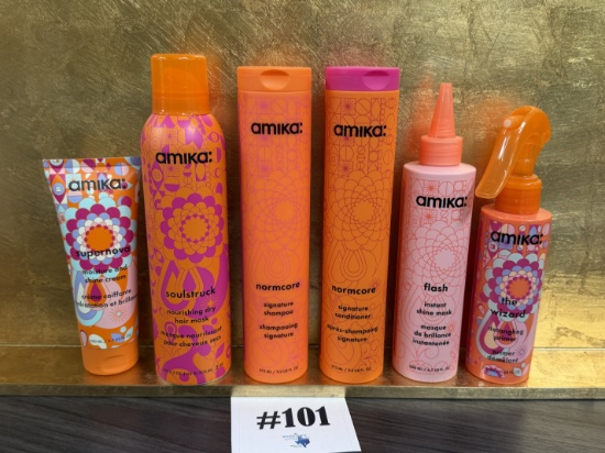 (6) PCS OF AMIKA PROFESSIONAL HAIRCARE