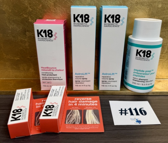 (6) K18 BIOMETRIC HAIR SCIENCE HAIR CARE LOT