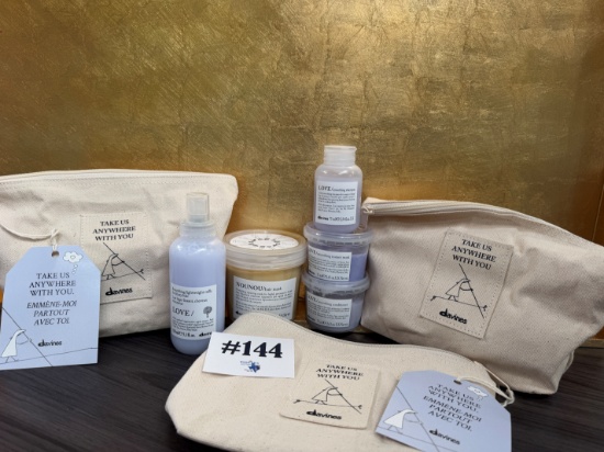 (3) DAVINES "TAKE US WITH YOU" HAIRCARE SETS