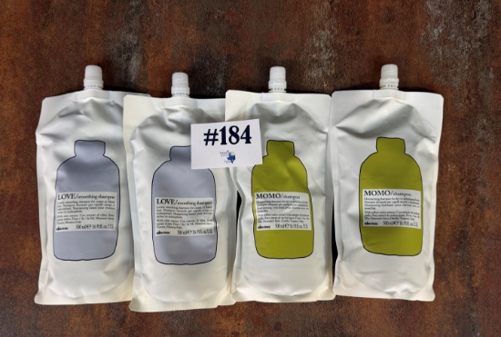 (4) DAVINES 500ML SHAMPOO REFILL POUCHES