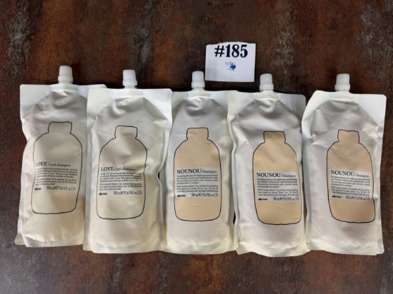 (5) DAVINES 500ML SHAMPOO REFILL POUCHES
