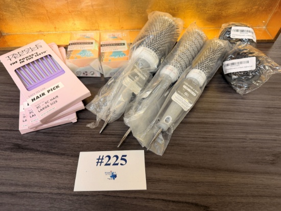 Lot Of Hair Styling Brushes, Combs, Picks