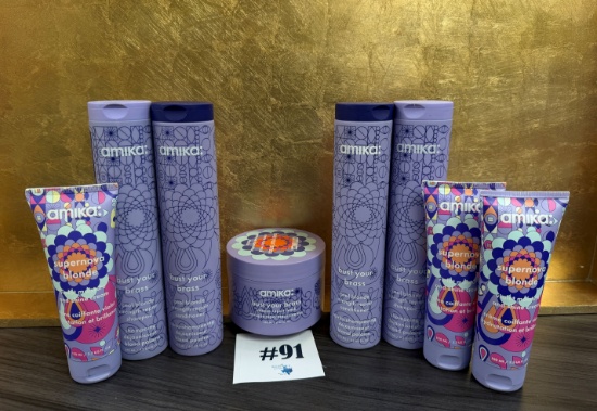 (8) Amika Superfood Blonde Hair Care Products