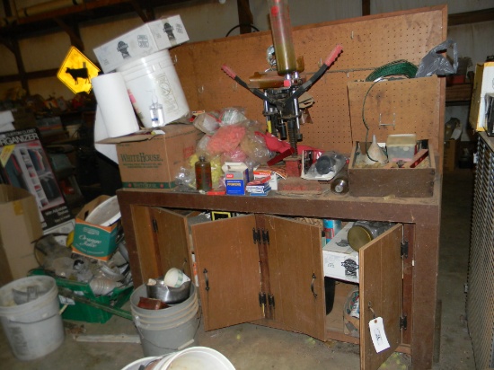 Ammo Reloading Equipment, Cabinet, And All Contents/supplies