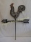 Folk Art Handmade Sheet Metal Rooster Arrow Sign