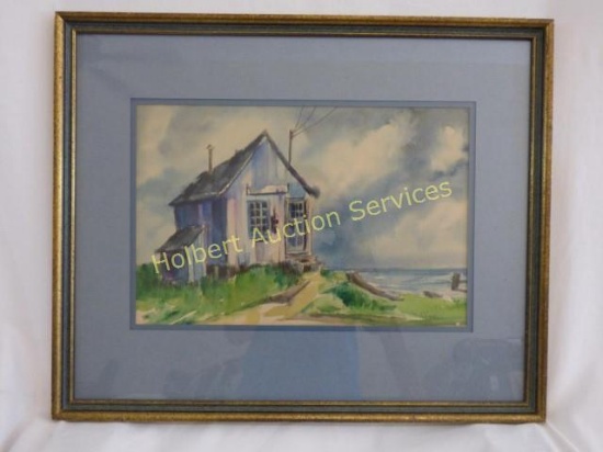 Framed, Matted And Signed K. Bowen Watercolor