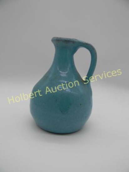 Stamped Aqua North State Pottery Jug - Sanford, Nc