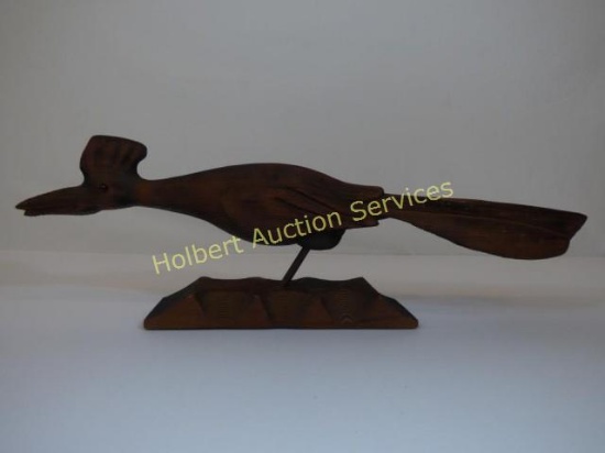 60's Witco Wood Hand Carved Wooden Road Runner