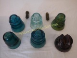 6 Antique Insulators