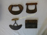 4 Antique Primitive Hand Forged Choppers