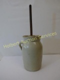 3 Gallon Pottery Churn With Lid And Dasher