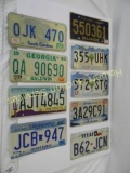 Set Of 9 Assorted License Plates