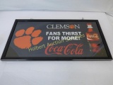 New Old Stock Double Lighted Clemson Coke Advertis