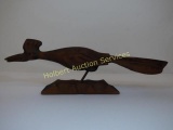 60's Witco Wood Hand Carved Wooden Road Runner