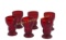 Ruby Red Depression Glass Set (6)