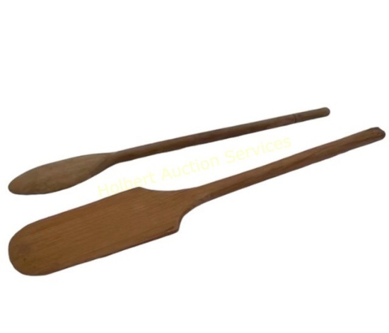 Wooden Long-handle Spoon And Paddle Spoon