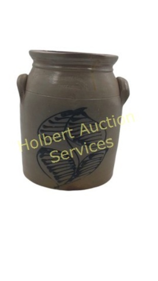 Northern Decorated Salt Glaze Jar (signed Wood)