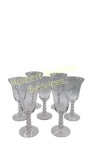 Set Of 7 Imperial Candlewick Wine Glasses