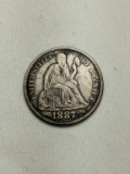 1887 Seated Liberty Dime, S