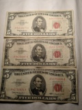 1963 US Five Dollar Bill